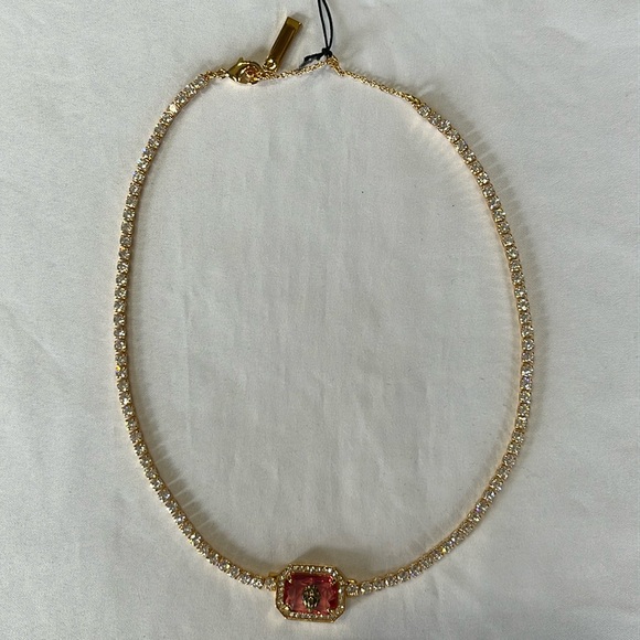 Kurt Geiger Eagle Crystal Tennis Necklace NWT - Picture 2 of 8